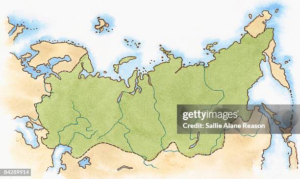map of russian empire of peter the great - russian culture stock illustrations