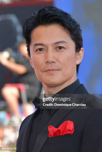 Masaharu Fukuyama walks the red carpet ahead of the 'The Third Murder ' screening during the 74th Venice Film Festival at Sala Grande on September 5,...