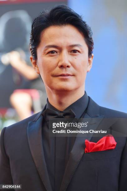 Masaharu Fukuyama walks the red carpet ahead of the 'The Third Murder ' screening during the 74th Venice Film Festival at Sala Grande on September 5,...