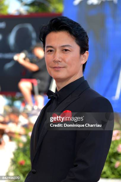 Masaharu Fukuyama walks the red carpet ahead of the 'The Third Murder ' screening during the 74th Venice Film Festival at Sala Grande on September 5,...