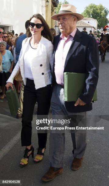 Carlos Falco and Esther Doña attend Goyesca 2017 bullfights on September 2, 2017 in Ronda, Spain.