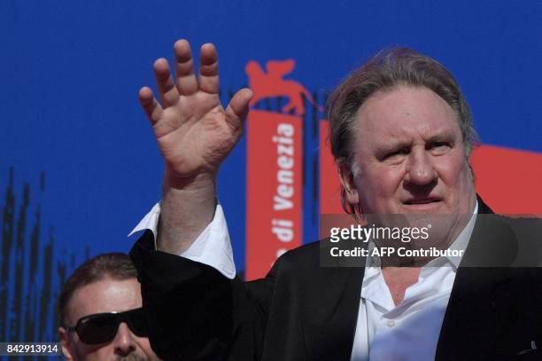 French actor Gerard Depardieu arrives for the screening of the restored version of the movie "Novecento - Atto Primo" by Bernardo Bertolucci,...