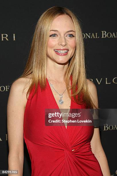 Actress Heather Graham attends the 2008 National Board of Review awards gala at Cipriani on January 14, 2009 in New York City.