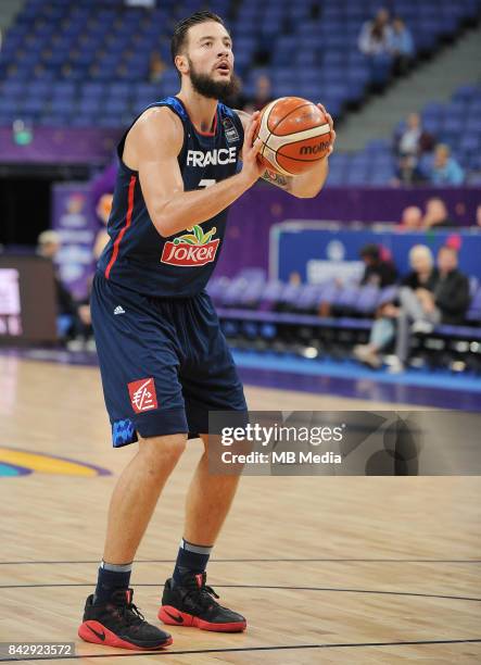 Joffrey Lauvergne of France during the FIBA Eurobasket 2017 Group A match between Poland and France on September 5, 2017 in Helsinki, Finland.