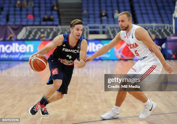 Thomas Heurtel of France, Lukasz Koszarek of Poland during the FIBA Eurobasket 2017 Group A match between Poland and France on September 5, 2017 in...