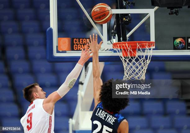 Mateusz Ponitka of Poland, Louis Labeyrie of France during the FIBA Eurobasket 2017 Group A match between Poland and France on September 5, 2017 in...