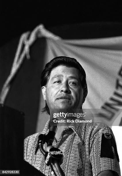 Ceasar Chavez addresses The Young Democrats in Louisville Kentucky on August 11, 1973