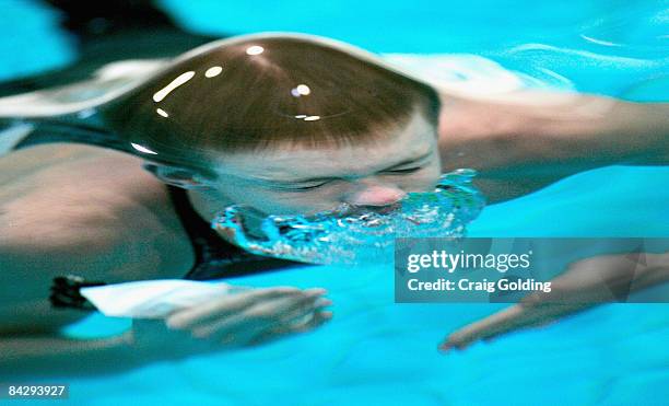 Canadian swimmer Chad Bobrosky leaves the water at the end of the men's 200M freestyle final. He won the silver medal in the event during the...