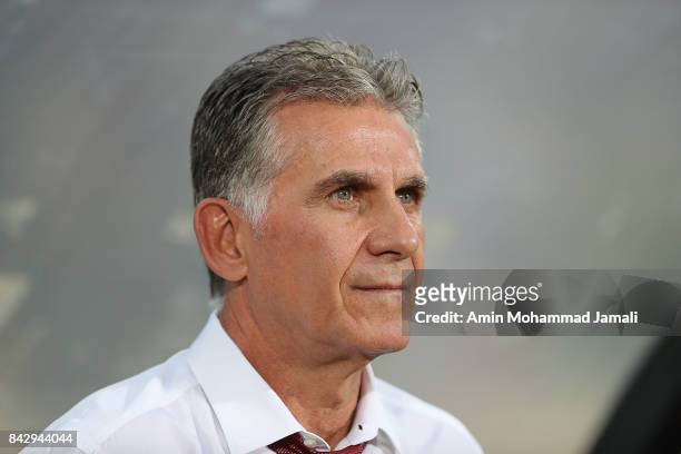 Carlos Quieroz head coach of Iran looks on during FIFA 2018 World Cup Qualifier match between Iran v Syria on September 5, 2017 in Tehran, Iran.