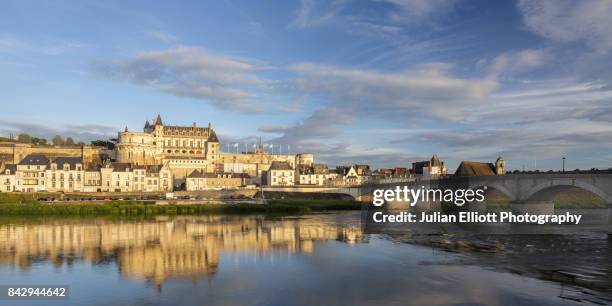 the royal chateau d'amboise in the loire valley, france. - castle france stock-fotos und bilder