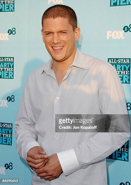 Actor Wentworth Miller arrives at the "Fox All-Star Party At The Pier" at the Santa Monica Pier on July 14, 2008 in Santa Monica, California.