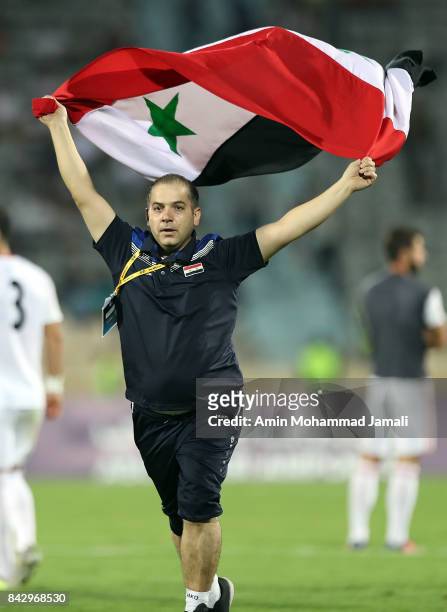 Syria celebrate during FIFA 2018 World Cup Qualifier match between Iran v Syria on September 5, 2017 in Tehran, Iran.