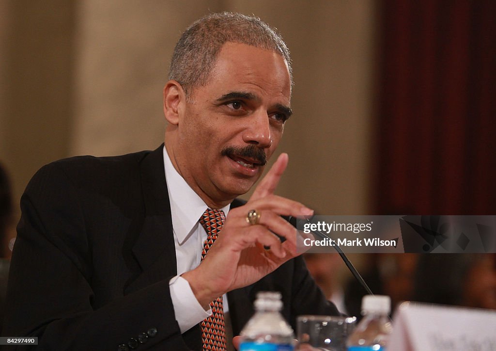 Eric Holder Testifies At Senate Confirmation Hearing