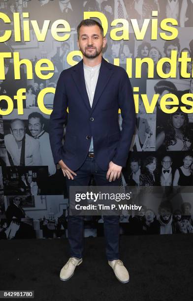 Director Chris Perkel arrives for the Clive Davis: 'Soundtrack Of Our Lives' special screening at The Curzon Mayfair on September 5, 2017 in London,...