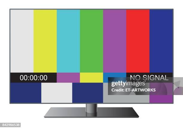test card - technical difficulties tv stock illustrations