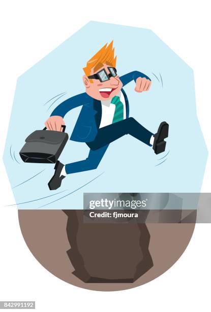jumping executive - dipping sauce stock illustrations