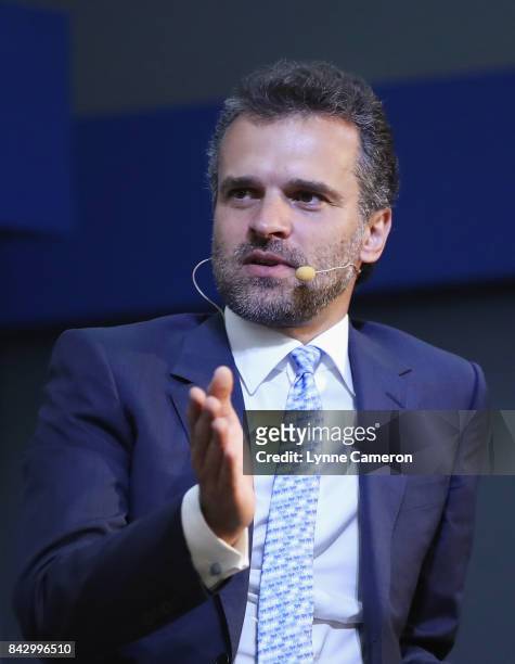 Daniel Lorenz, FC Porto former Head of Legal talks during day 2 of the Soccerex Global Convention at Manchester Central Convention Complex on...