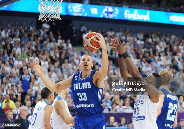 Erik Murphy of Finland, Thanasis Antetokounmpo of Greece during the FIBA Eurobasket 2017 Group A match between Greece and Finland on September 5,...