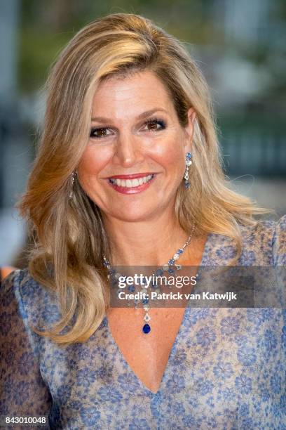 Queen Maxima of The Netherlands attends the benefit gala dinner for the Princess Maxima Center for childrenÕs oncology in the Concertbuilding on...