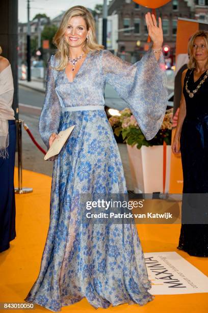 Queen Maxima of The Netherlands attends the benefit gala dinner for the Princess Maxima Center for childrenÕs oncology in the Concertbuilding on...