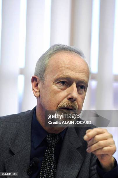 Dortmund's prosecutor, Ulrich Maass gives a press conference on historical documents on January 15, 2009 in the French western town of Maille, where...