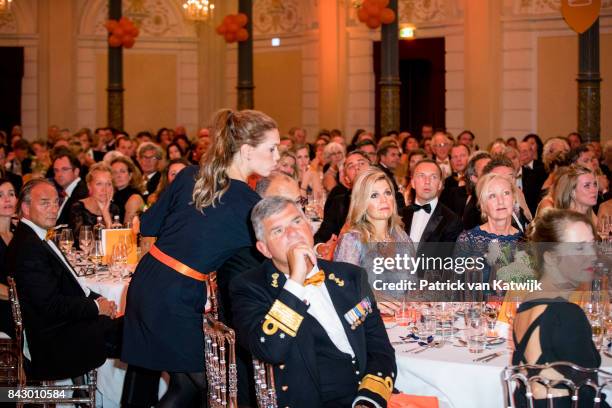 Queen Maxima of The Netherlands attends the benefit gala dinner for the Princess Maxima Center for childrenÕs oncology in the Concertbuilding on...