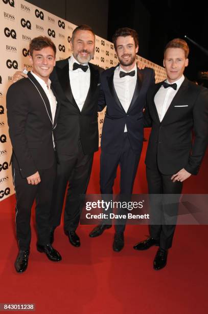 Tom Daley, David Walliams, Jack Whitehall and Dustin Lance Black attend the GQ Men Of The Year Awards at the Tate Modern on September 5, 2017 in...