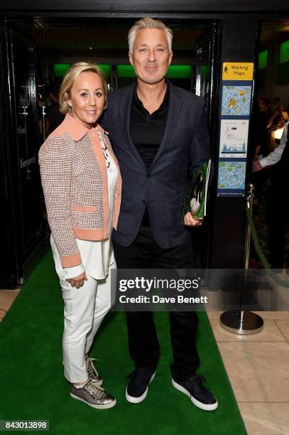 Shirlie Holliman and Martin Kemp arrive at the performance of hit musical Wicked celebrating its new cast ahead of its 11th birthday at Apollo...