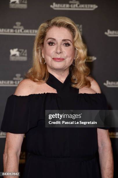 Catherine Deneuve arrives for the Jaeger-LeCoultre Gala Dinner during the 74th Venice International Film Festival at Arsenale on September 5, 2017 in...