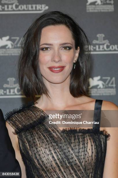 Rebecca Hall arrives for the Jaeger-LeCoultre Gala Dinner during the 74th Venice International Film Festival at Arsenale on September 5, 2017 in...
