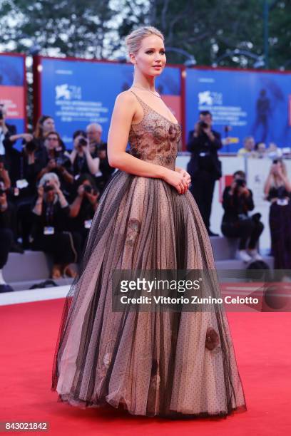 Jennifer Lawrence attends the Gala Screening and World Premiere of 'mother!' during the 74th Venice Film Festival at Sala Grande on September 5, 2017...