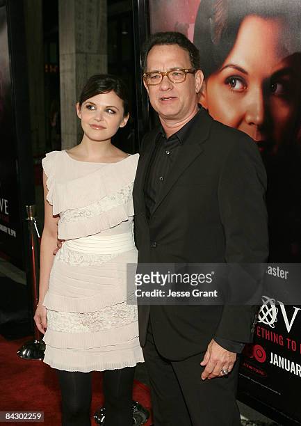 Actors Ginnifer Goodwin and Tom Hanks attend the 3rd season Los Angeles premiere of HBO's "Big Love" held at The Cinerama Dome on January 14, 2009 in...