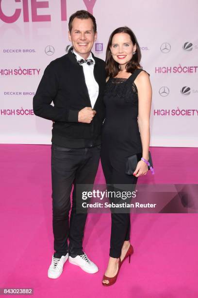 Malte Arkona and his wife Anna Arkona attend the 'High Society' premiere at CineStar on September 5, 2017 in Berlin, Germany.