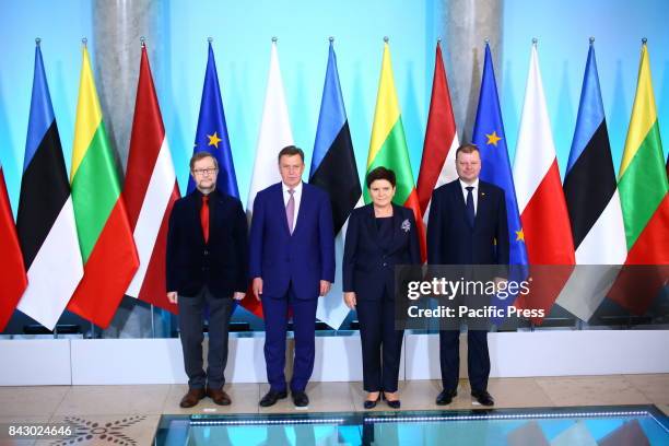 Prime Ministers of Lithuania Saulius Skvernelis and of Latvia Maris Kucinskis arrived together with Estonian ambassador Harri Tiido for official...