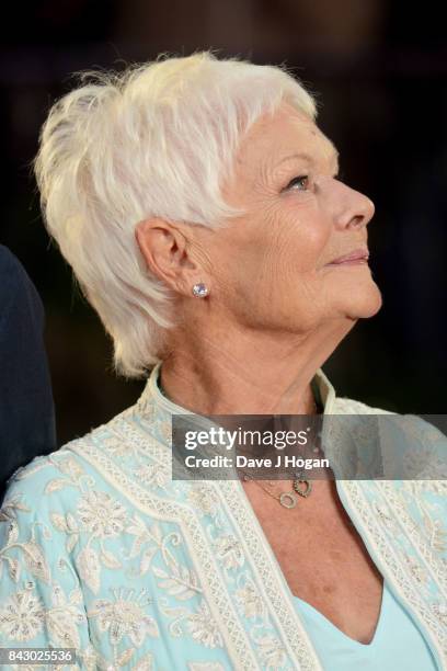 Judi Dench attends the "Victoria & Abdul" UK premiere at Odeon Leicester Square on September 5, 2017 in London, England.