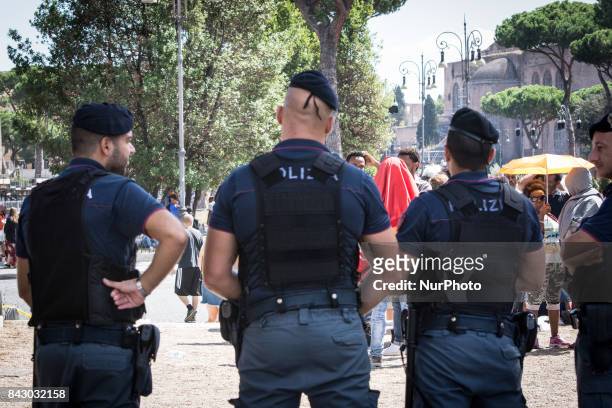 Evicted refugees from Madonna's square in Loreto, in Rome, Italy on 5 September 2017, moved from the gardens next to Piazza Venezia, the refugees who...