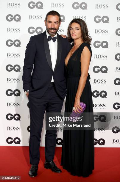 Jessica Lemarie and Robert Pires attend the GQ Men Of The Year Awards at Tate Modern on September 5, 2017 in London, England.