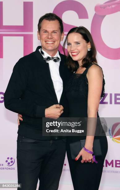 Malte Arkona and Anna-Maria Listl attend the 'High Society' Germany premiere at CineStar on September 5, 2017 in Berlin, Germany.