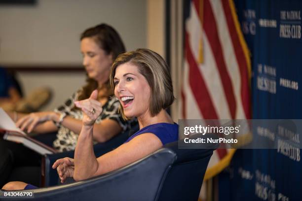 Moderator Betsy Fischer Martin, Co-Chair of the NPC Headliners Committee, appears with former CBS News Correspondent Sharyl Attkisson, author of The...