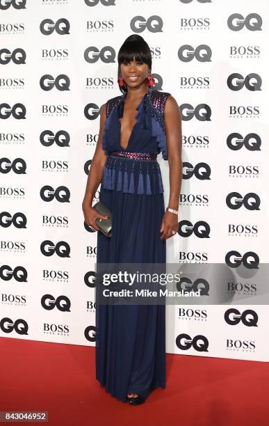 Aicha Mckenzie attends the GQ Men Of The Year Awards at Tate Modern on September 5, 2017 in London, England.