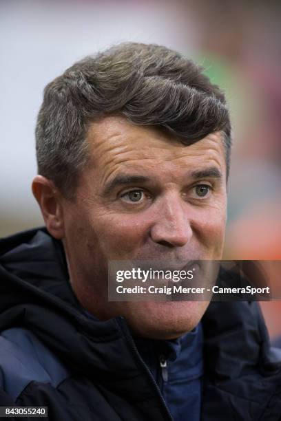 Republic of Ireland's Assistant Manager Roy Keane during the FIFA 2018 World Cup Qualifier between Republic of Ireland and Serbia at Aviva Stadium on...