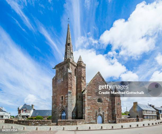 chapel of our lady of clarity perros-guirec - ploumanach stockfoto's en -beelden