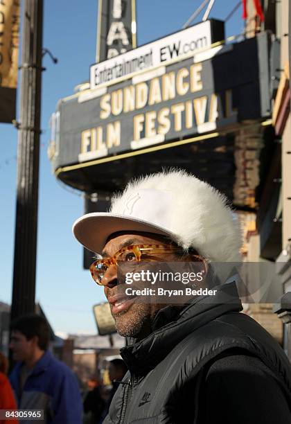 Director Spike Lee poses for photos around the 2009 Sundance Film Festival on January 15, 2009 in Park City, Utah.