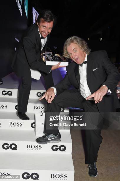 Richard Hammond and James May, winners of the TV Personality of the Year award for "The Grand Tour", attend the GQ Men Of The Year Awards at the Tate...