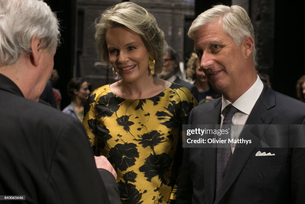 King Philippe Of Belgium and Queen Mathilde Of Belgium Attend The  Pinoccio Opera In Brussels