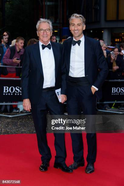 Larry and George Lamb attend the GQ Men Of The Year Awards at Tate Modern on September 5, 2017 in London, England.