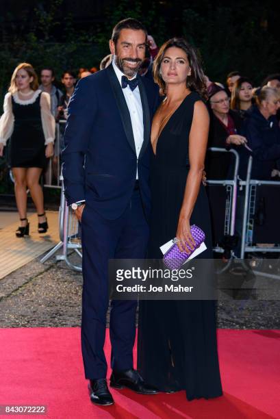 Robert Pires and Jessica Lemarie attend the GQ Men Of The Year Awards at Tate Modern on September 5, 2017 in London, England.