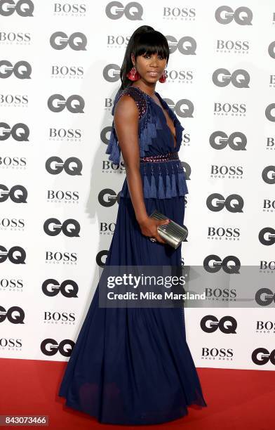 Aicha Mckenzie attends the GQ Men Of The Year Awards at Tate Modern on September 5, 2017 in London, England.