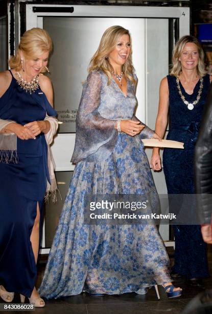 Queen Maxima of The Netherlands attends the benefit gala dinner for the Princess Maxima Center for childrenÕs oncology in the Concertbuilding on...