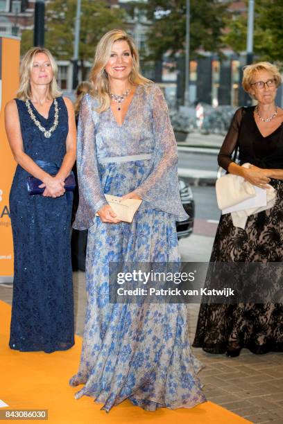 Queen Maxima of The Netherlands attends the benefit gala dinner for the Princess Maxima Center for childrenÕs oncology in the Concertbuilding on...